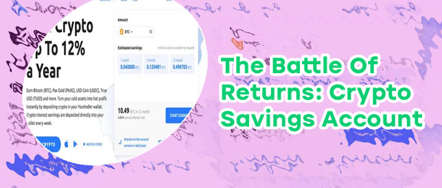 Crypto savings account